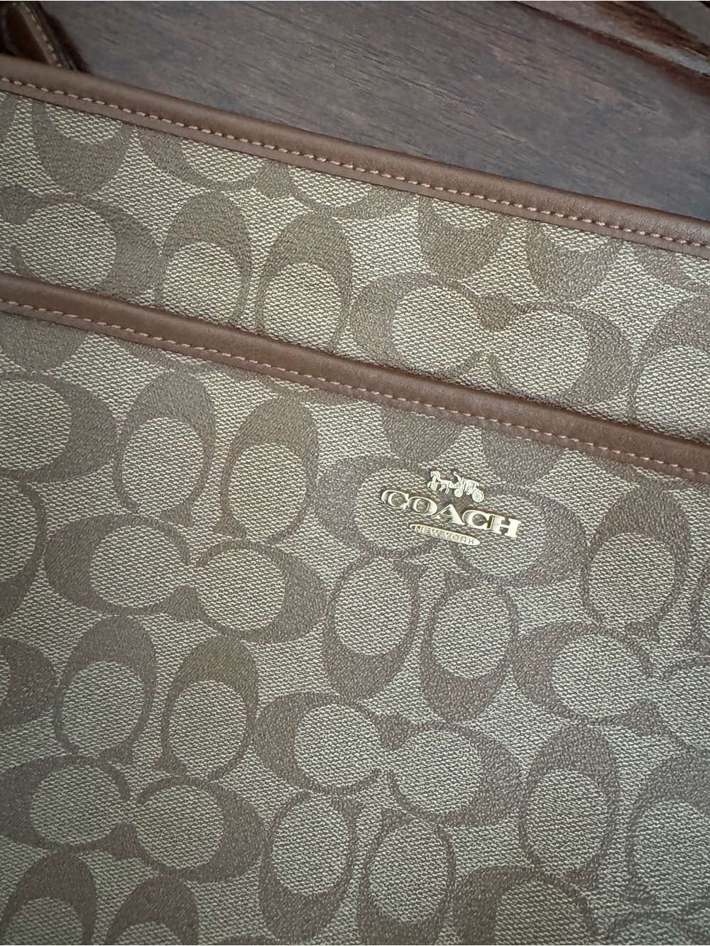 Coach Khaki & Brown Crossbody - Picture 2 of 13